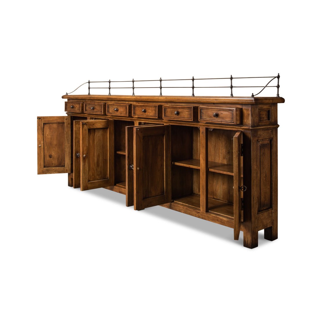 French Country Fruitwood Buffet Sideboard - English Georgian America