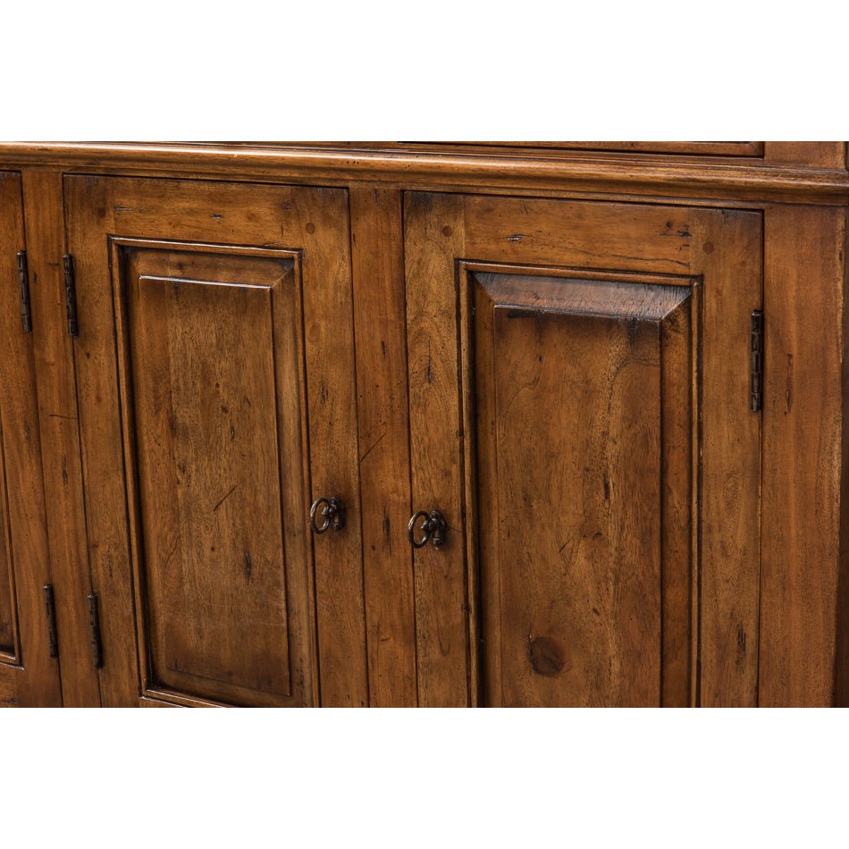 French Country Fruitwood Buffet Sideboard - English Georgian America