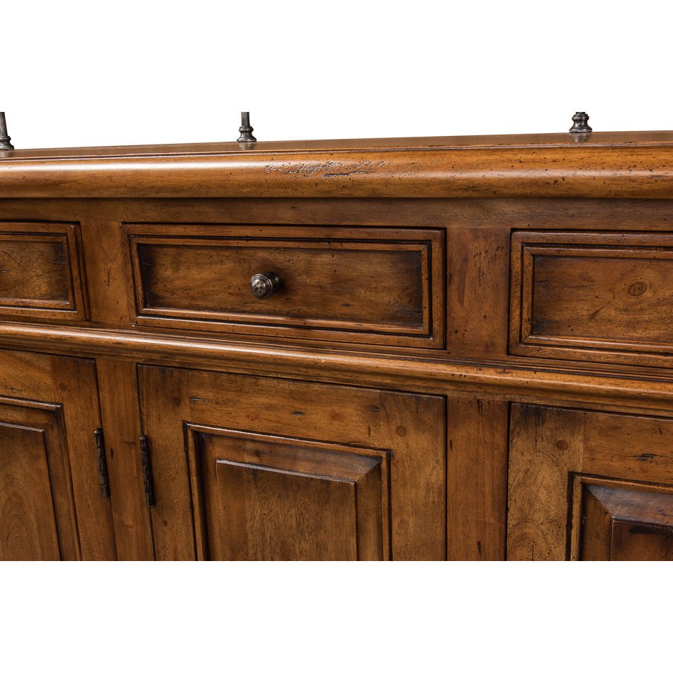 French Country Fruitwood Buffet Sideboard - English Georgian America