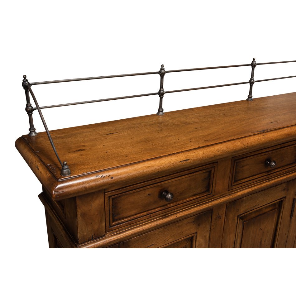 French Country Fruitwood Buffet Sideboard - English Georgian America