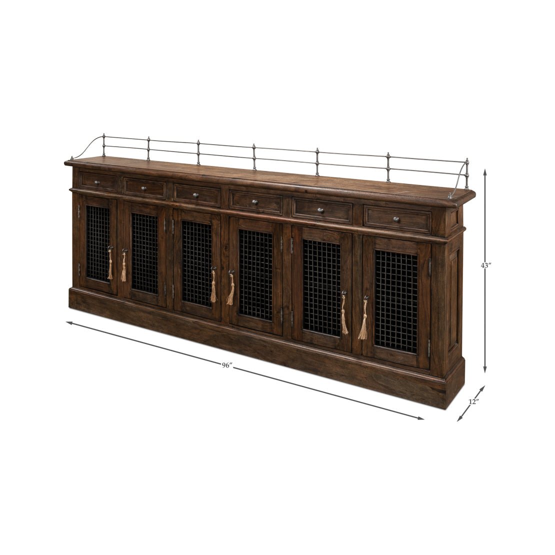 French Country Grill Door Buffet - English Georgian America