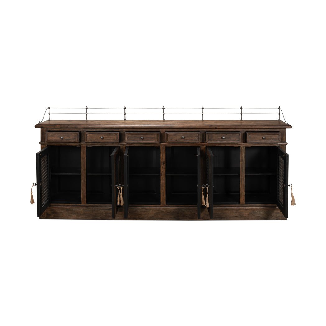 French Country Grill Door Buffet - English Georgian America