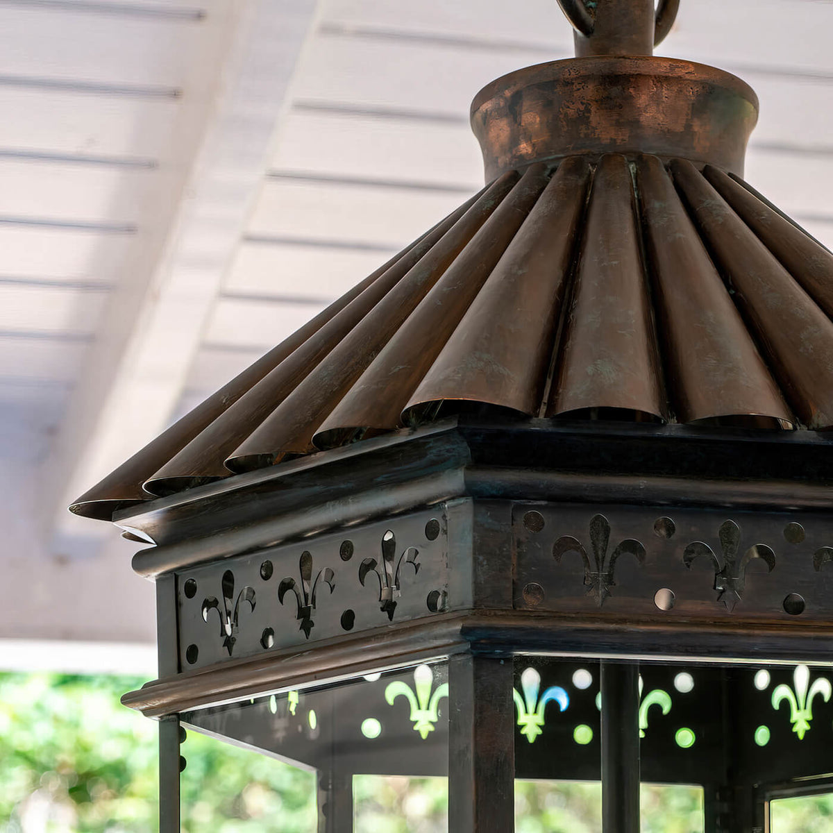 French Country Lantern - Copper Bronze - English Georgian America