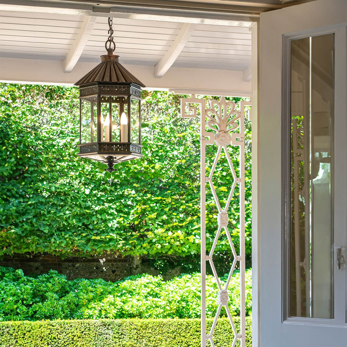 French Country Lantern - Copper Bronze - English Georgian America
