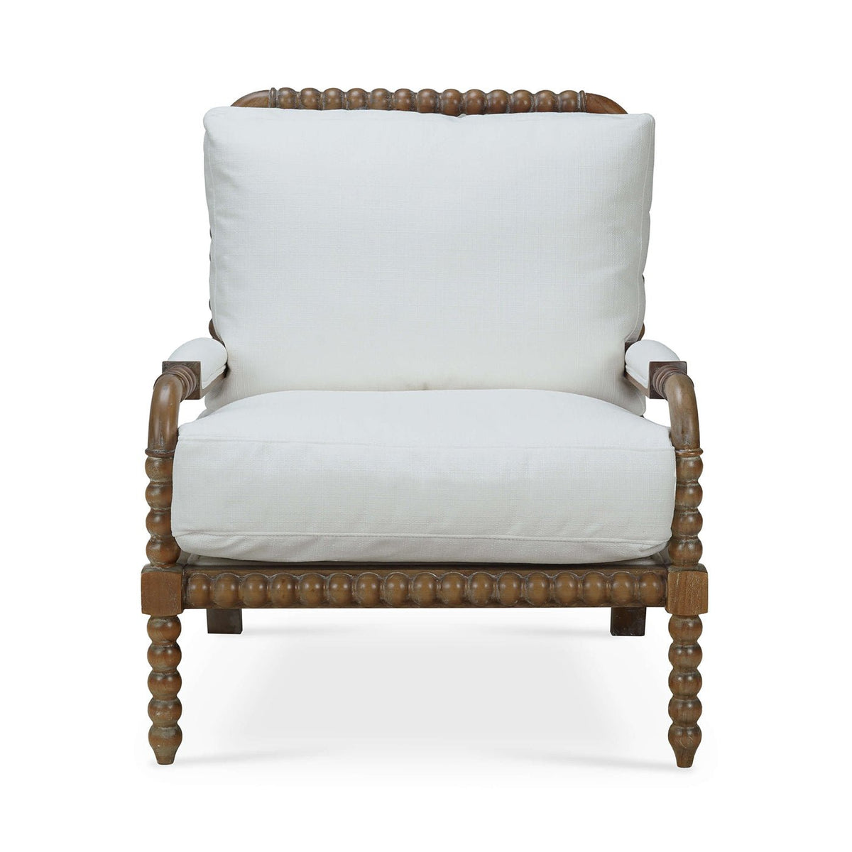French Country Mahogany Bobbin Armchair - English Georgian America