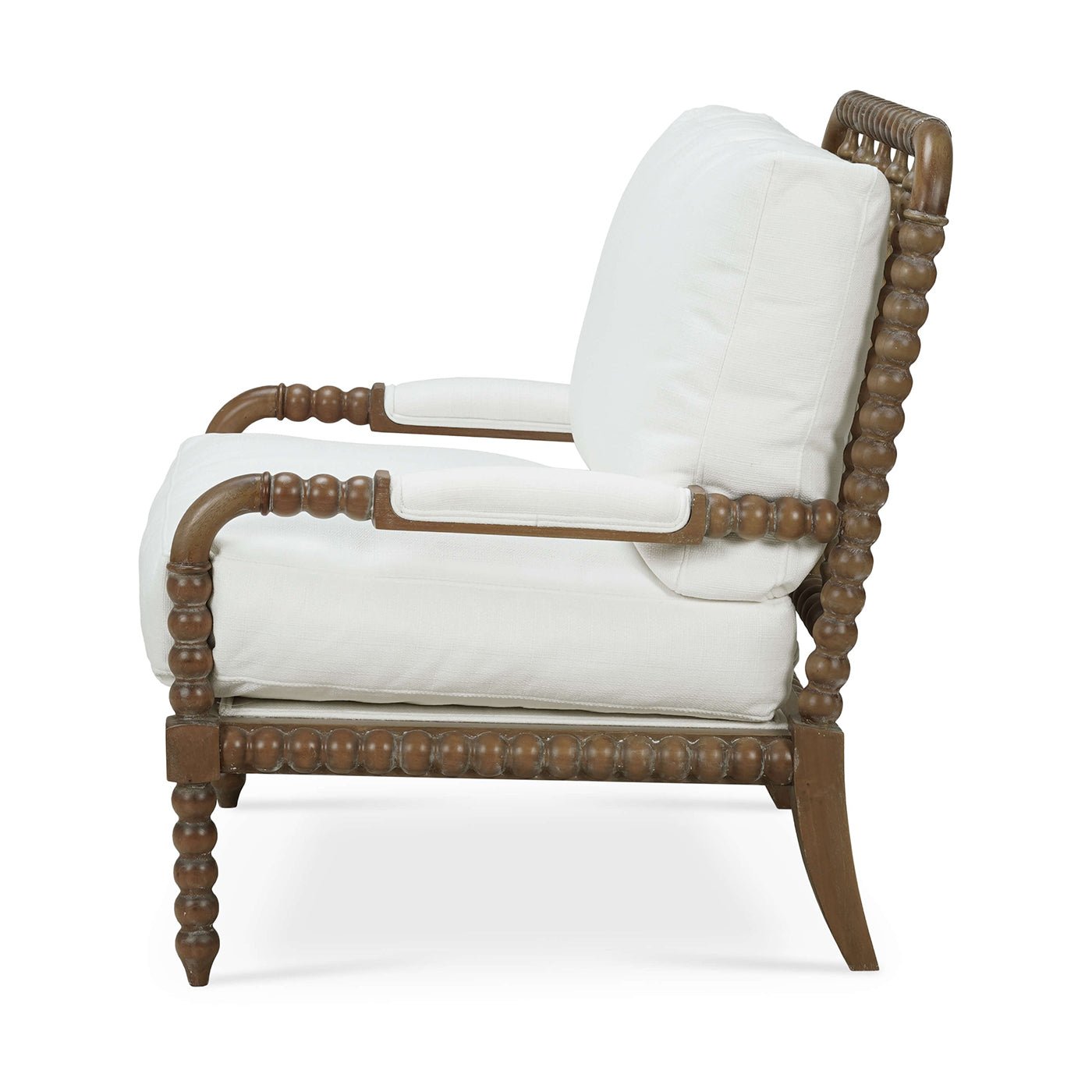 French Country Mahogany Bobbin Armchair - English Georgian America