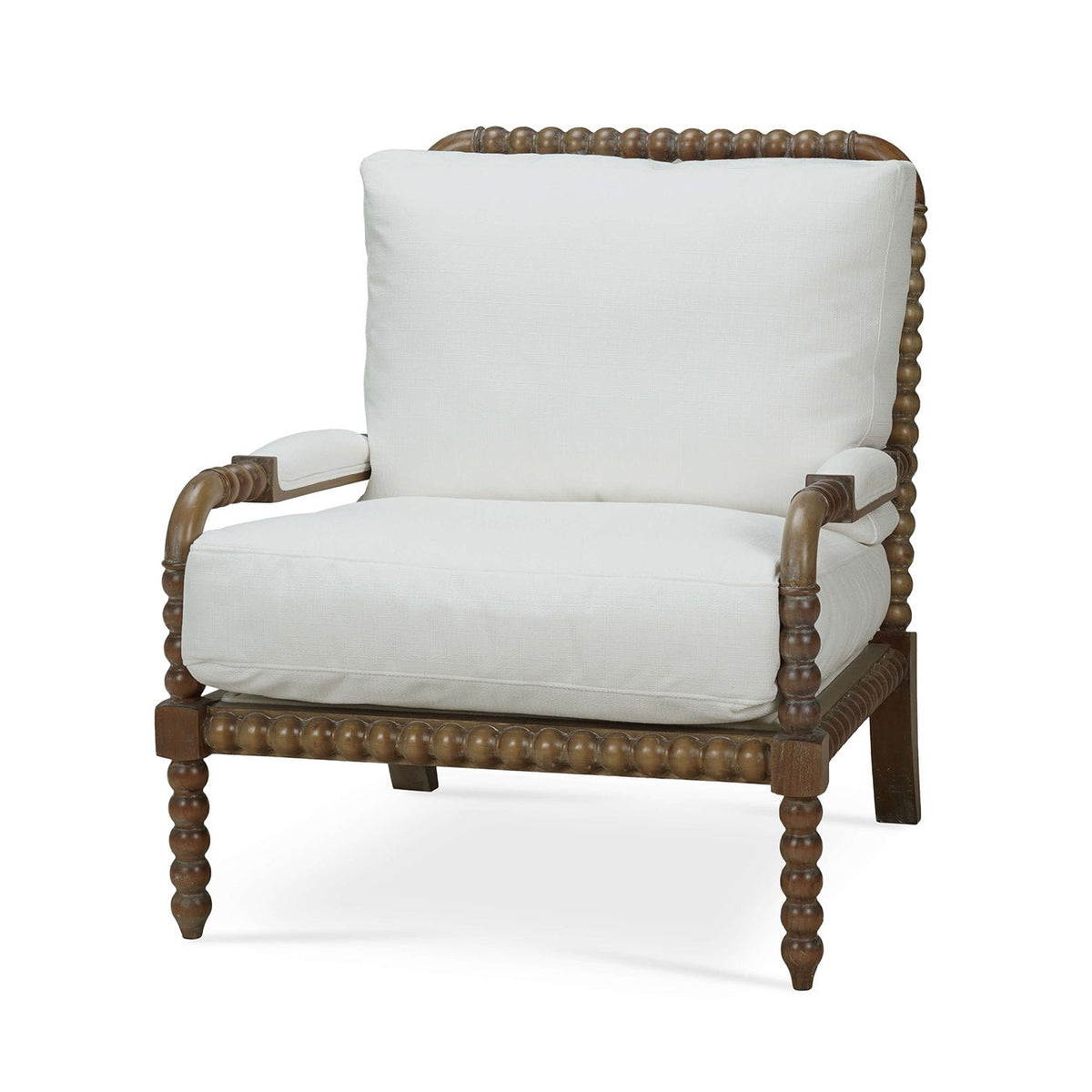 French Country Mahogany Bobbin Armchair - English Georgian America
