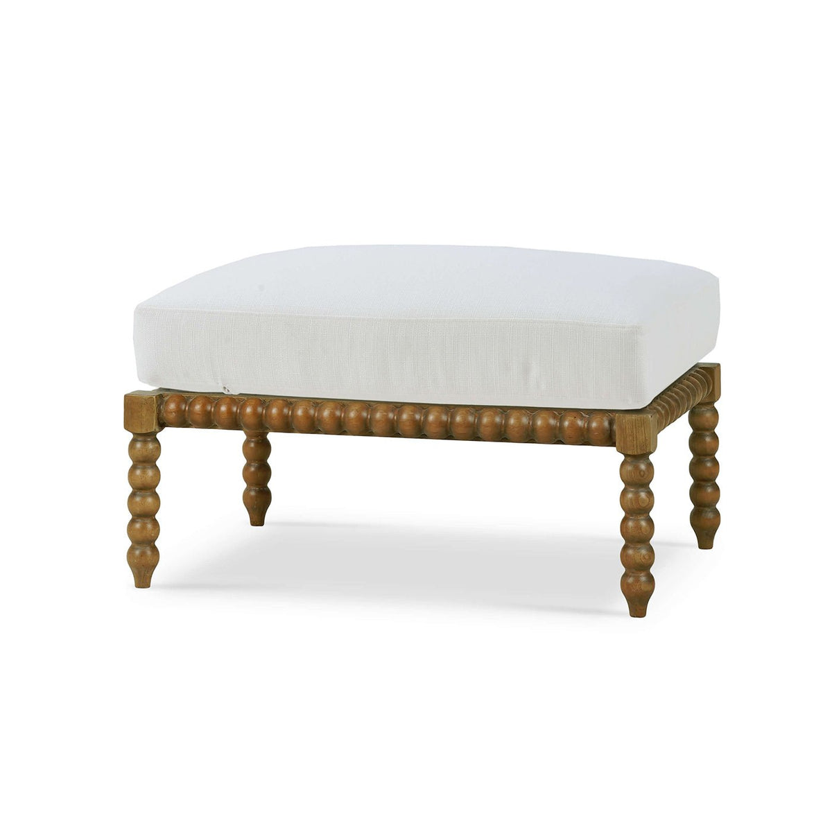 French Country Mahogany Bobbin Ottoman - English Georgian America