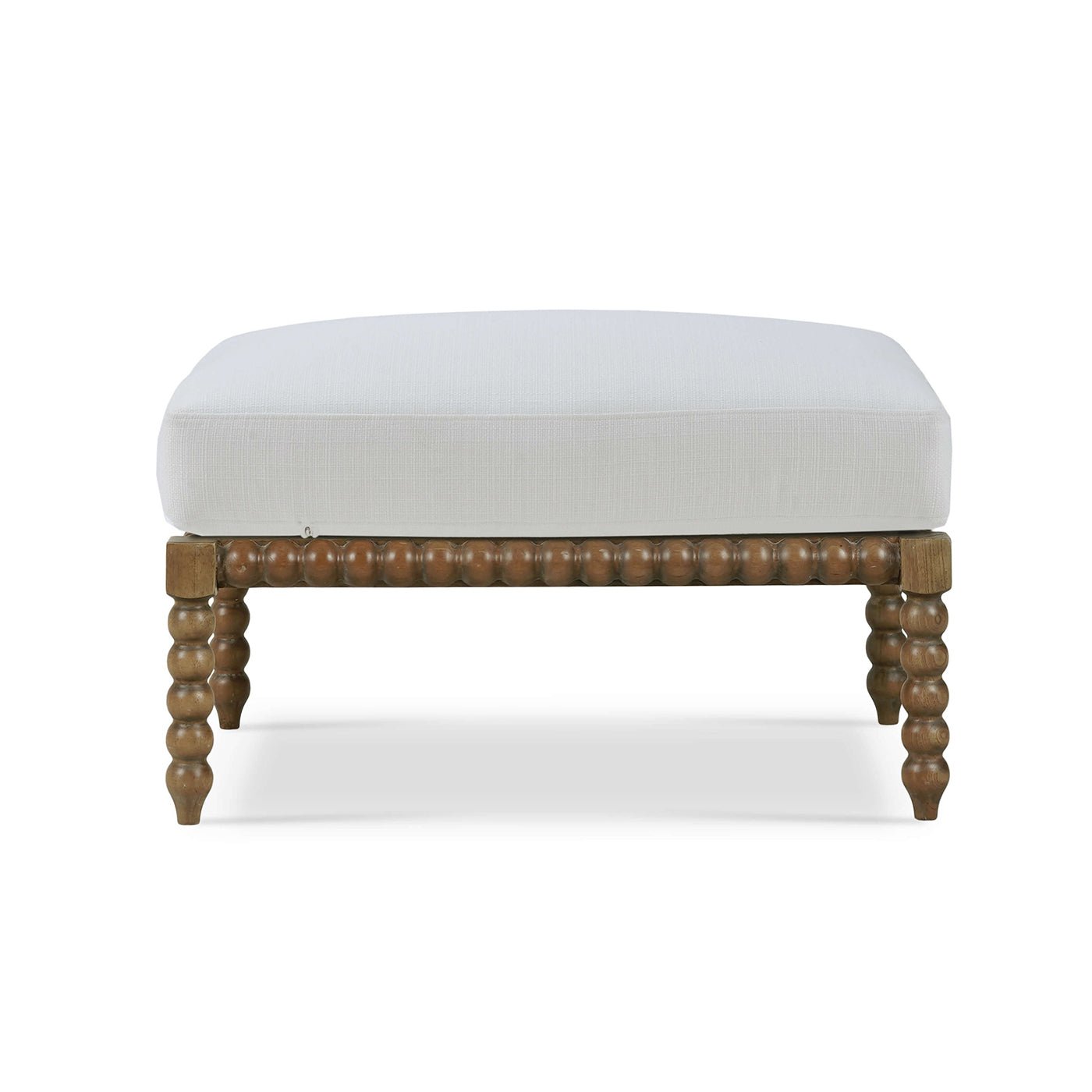 French Country Mahogany Bobbin Ottoman - English Georgian America