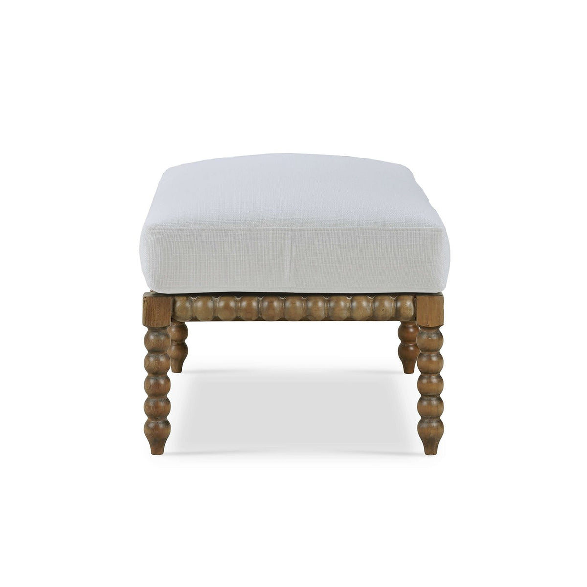 French Country Mahogany Bobbin Ottoman - English Georgian America