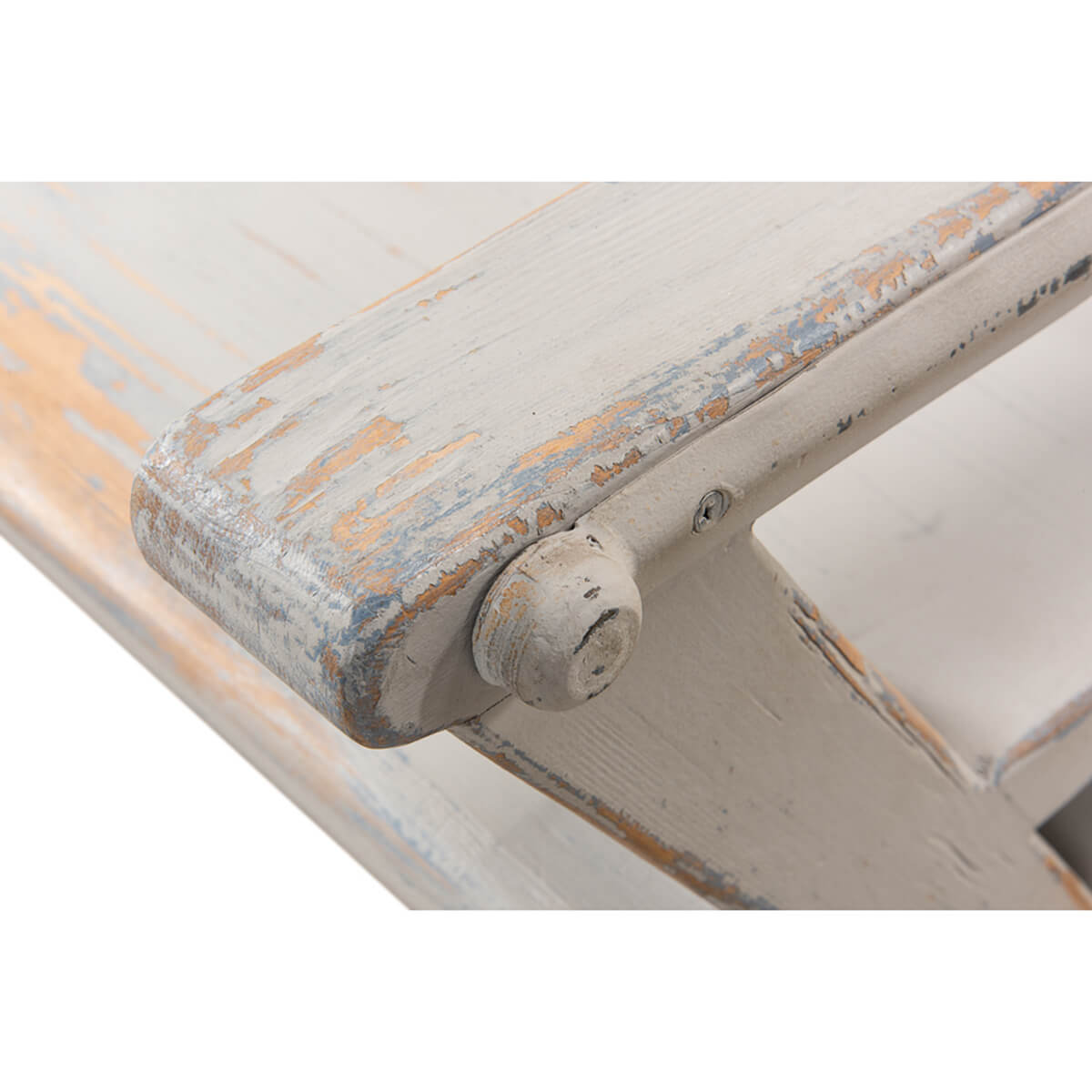 French Country Painted Bench - English Georgian America