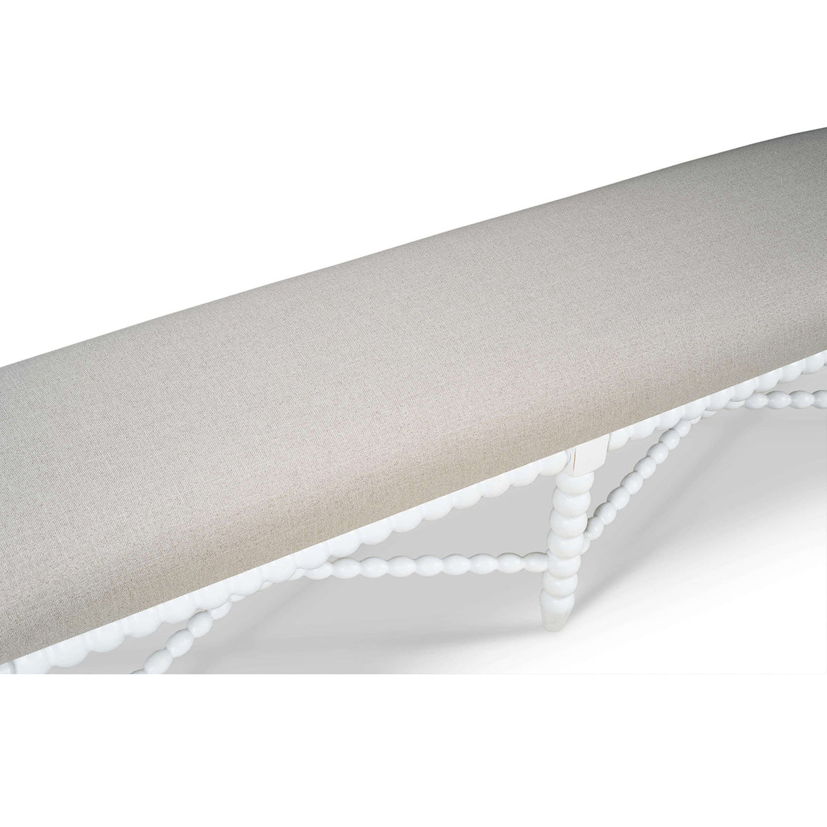 French Country Painted Bench - White - English Georgian America