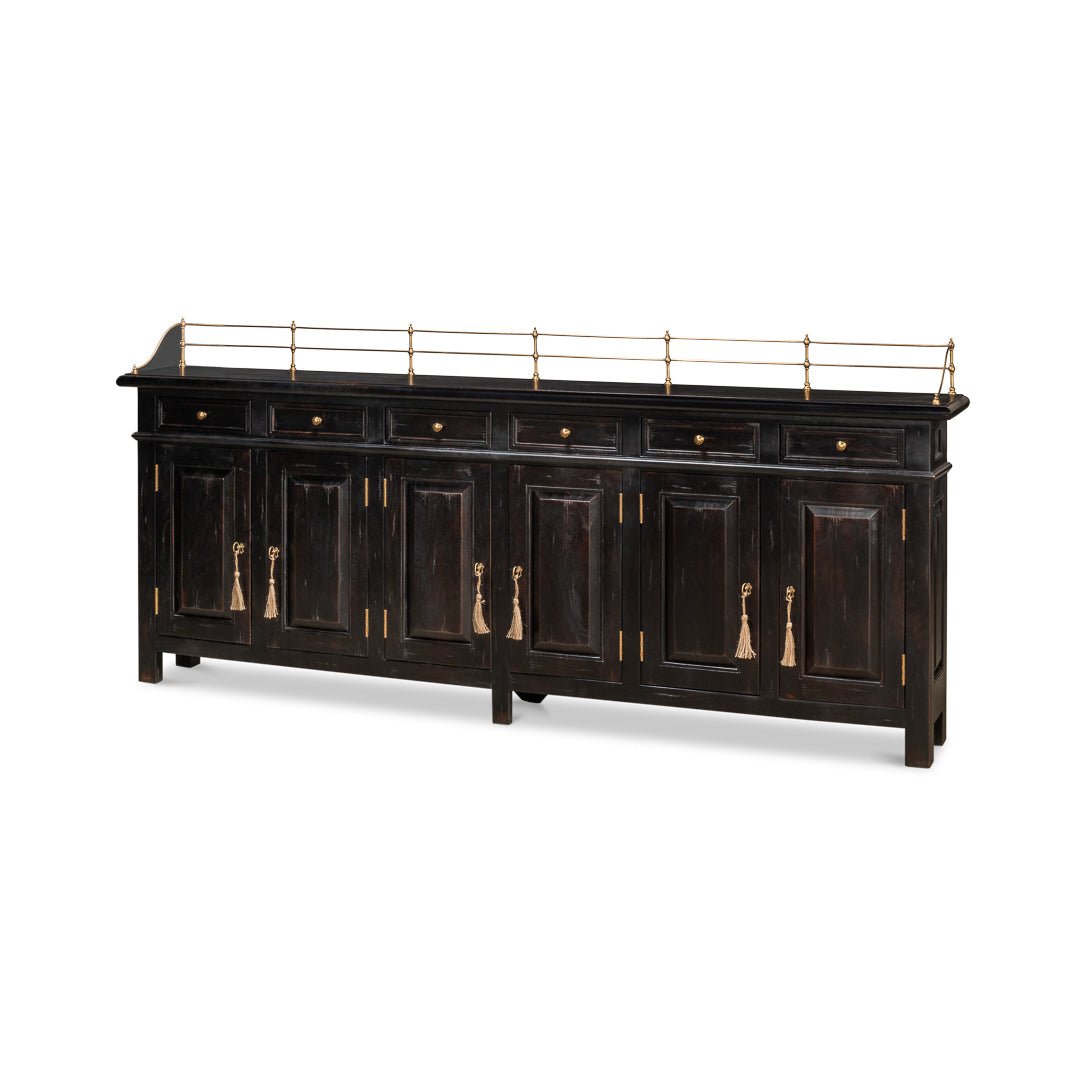 French Country Painted Buffet Sideboard - English Georgian America