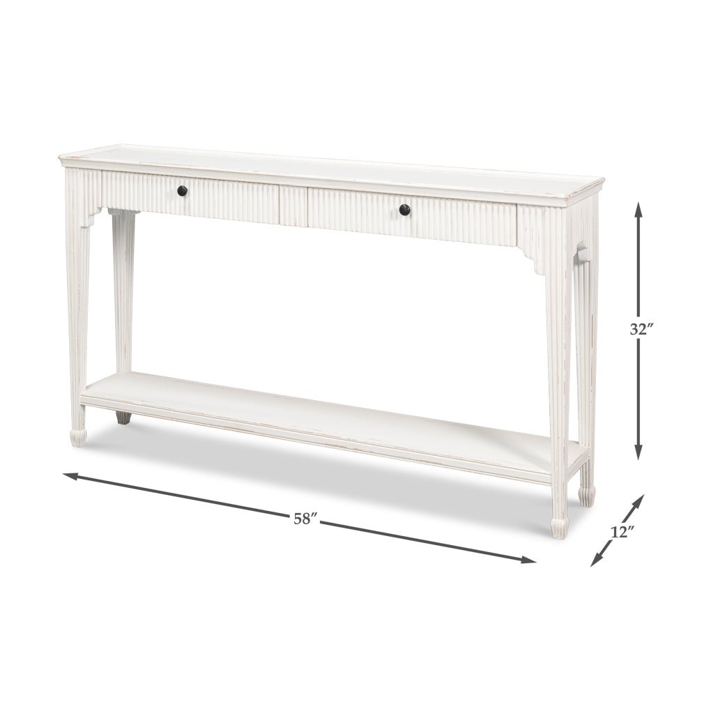 French Country Painted Console - English Georgian America