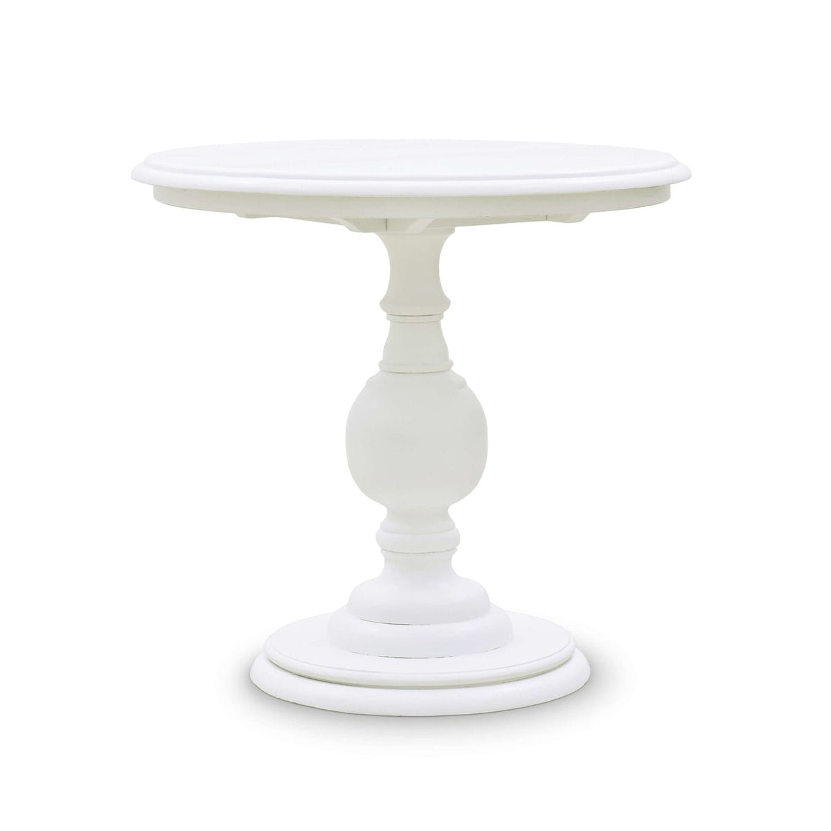 French Country Painted Pedestal End Table - English Georgian America