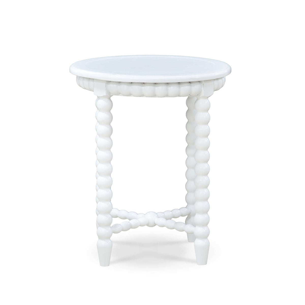 French Country Painted Round End Table - English Georgian America