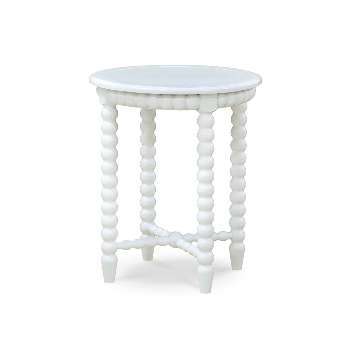 French Country Painted Round End Table - English Georgian America