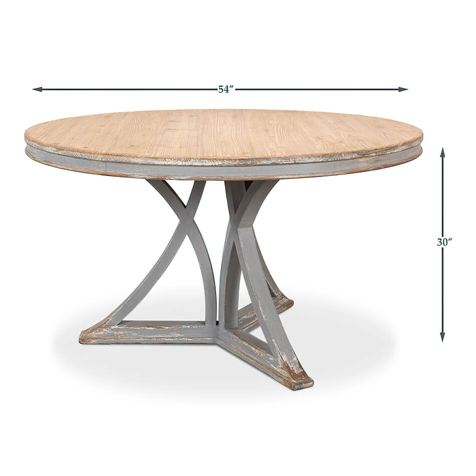 French Country Round Dining Table - English Georgian America