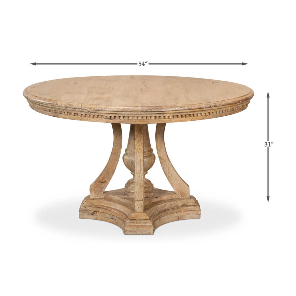 French Country Round Dining Table - English Georgian America