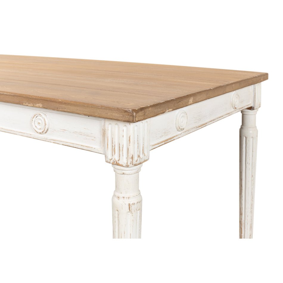 French Country Rustic Dining Table - English Georgian America