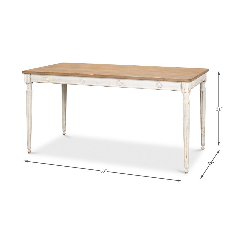 French Country Rustic Dining Table - English Georgian America