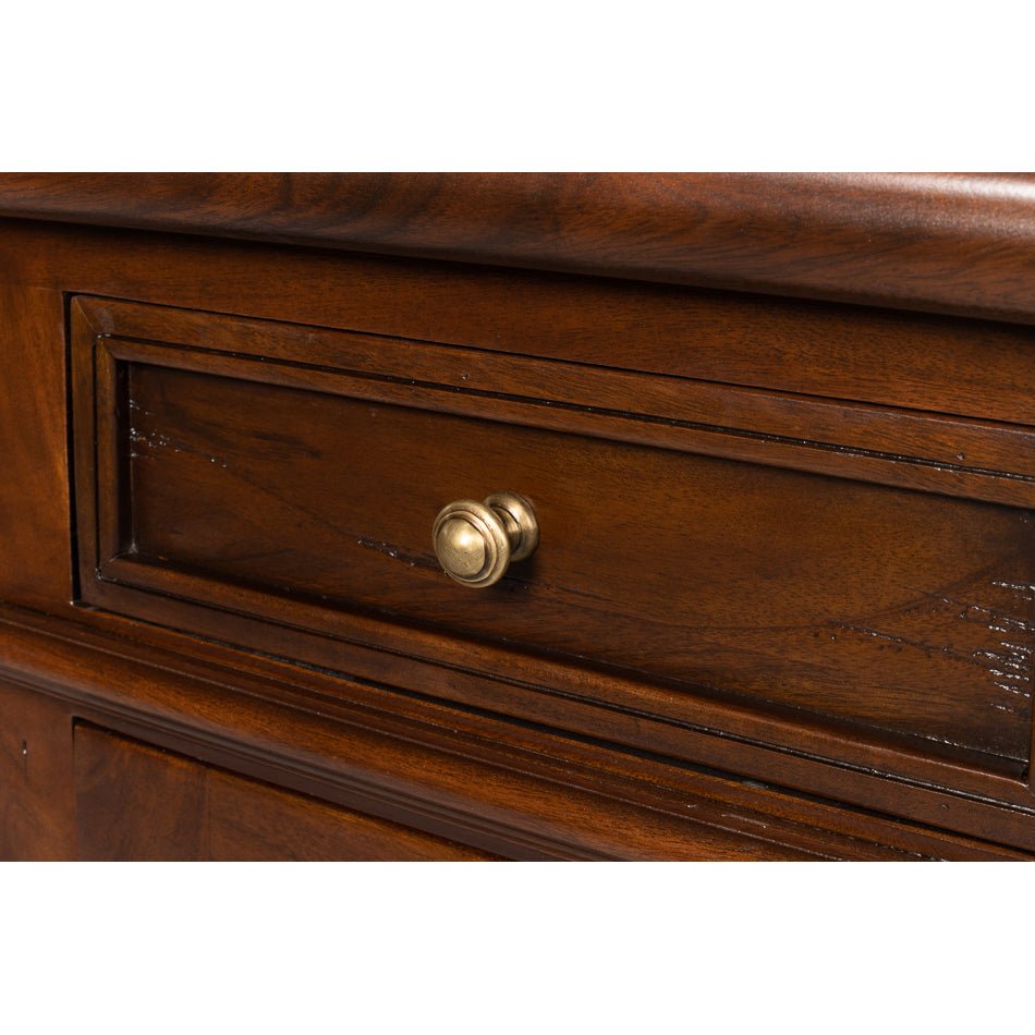 French Country Walnut Buffet Sideboard - English Georgian America
