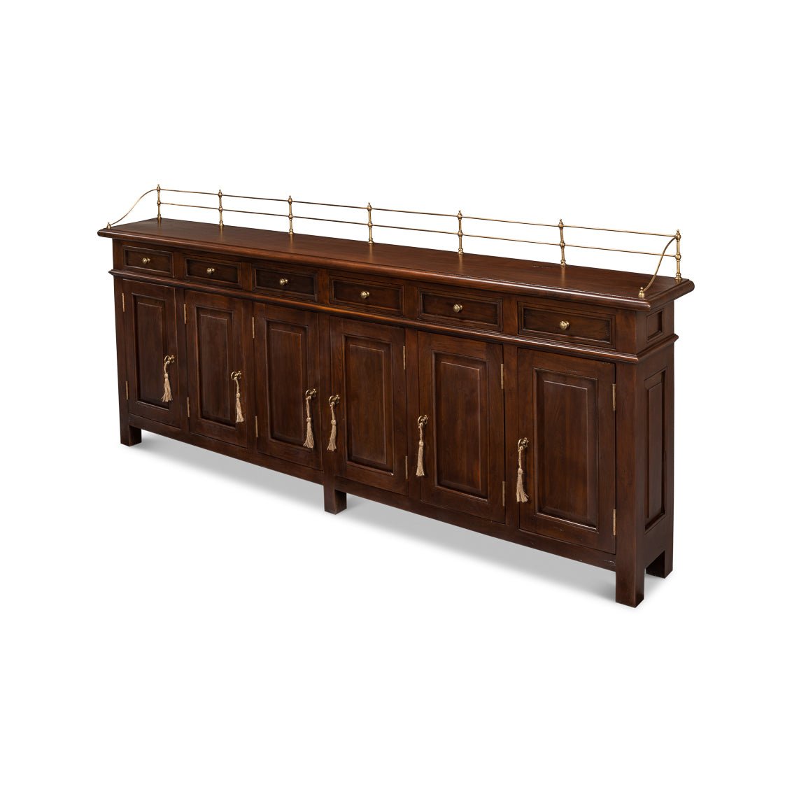 French Country Walnut Buffet Sideboard - English Georgian America