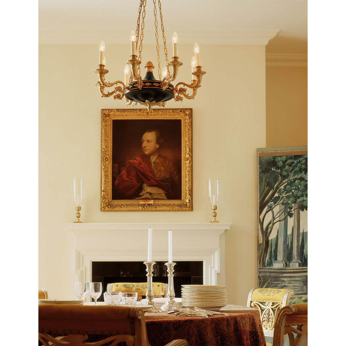 French Empire Style Chandelier - English Georgian America