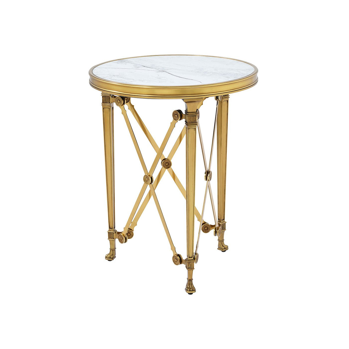 French Empire Style Round Accent Table - English Georgian America