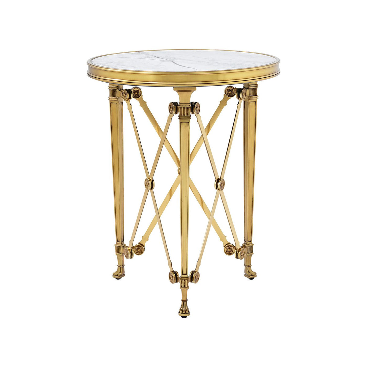 French Empire Style Round Accent Table - English Georgian America