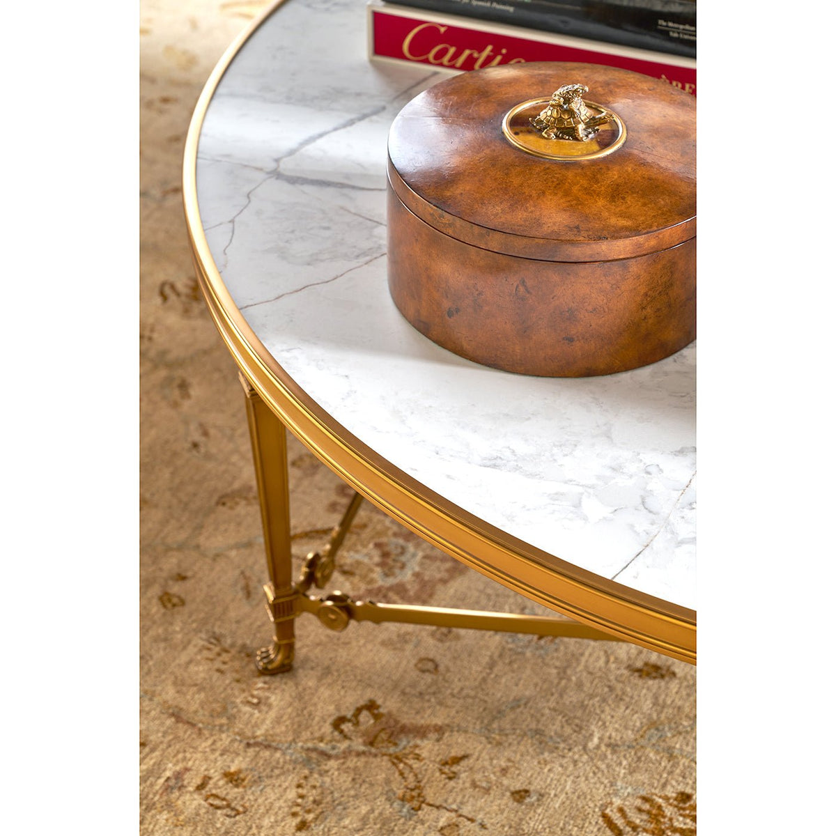 French Empire Style Round Coffee Table - English Georgian America