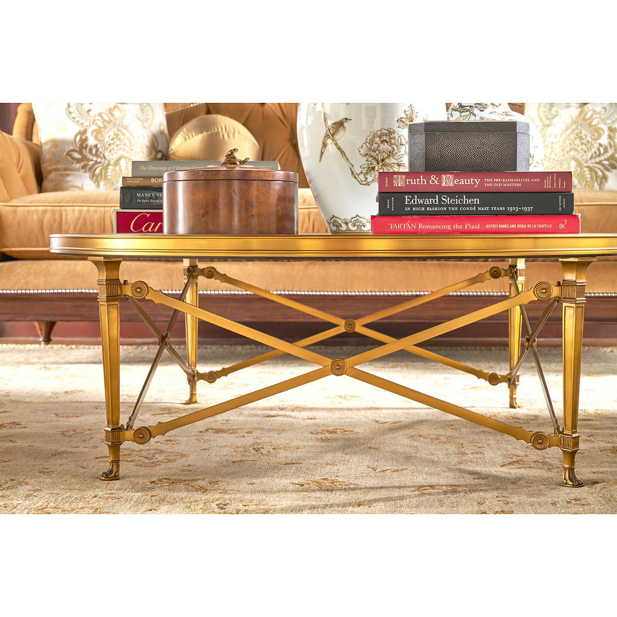 French Empire Style Round Coffee Table - English Georgian America