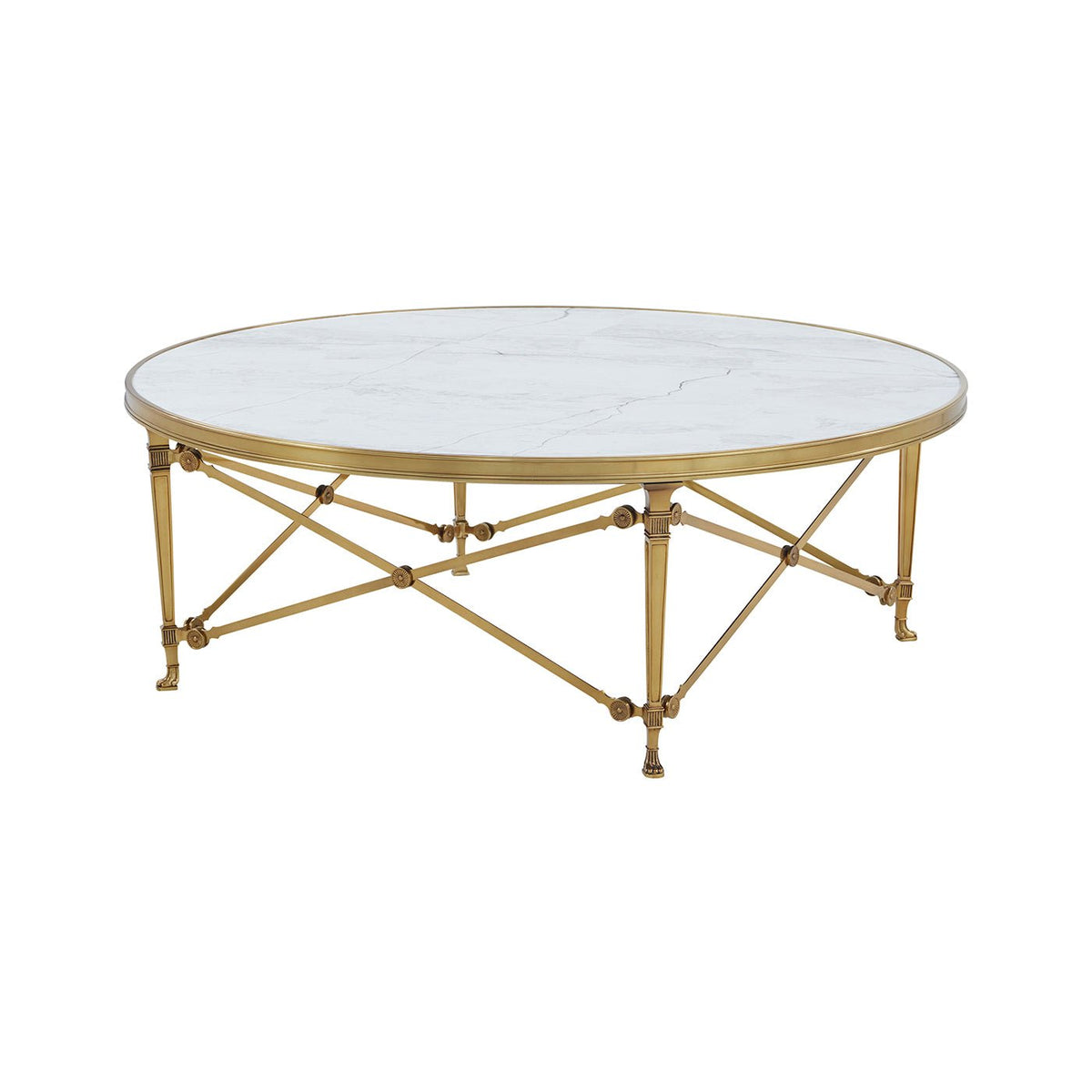French Empire Style Round Coffee Table - English Georgian America