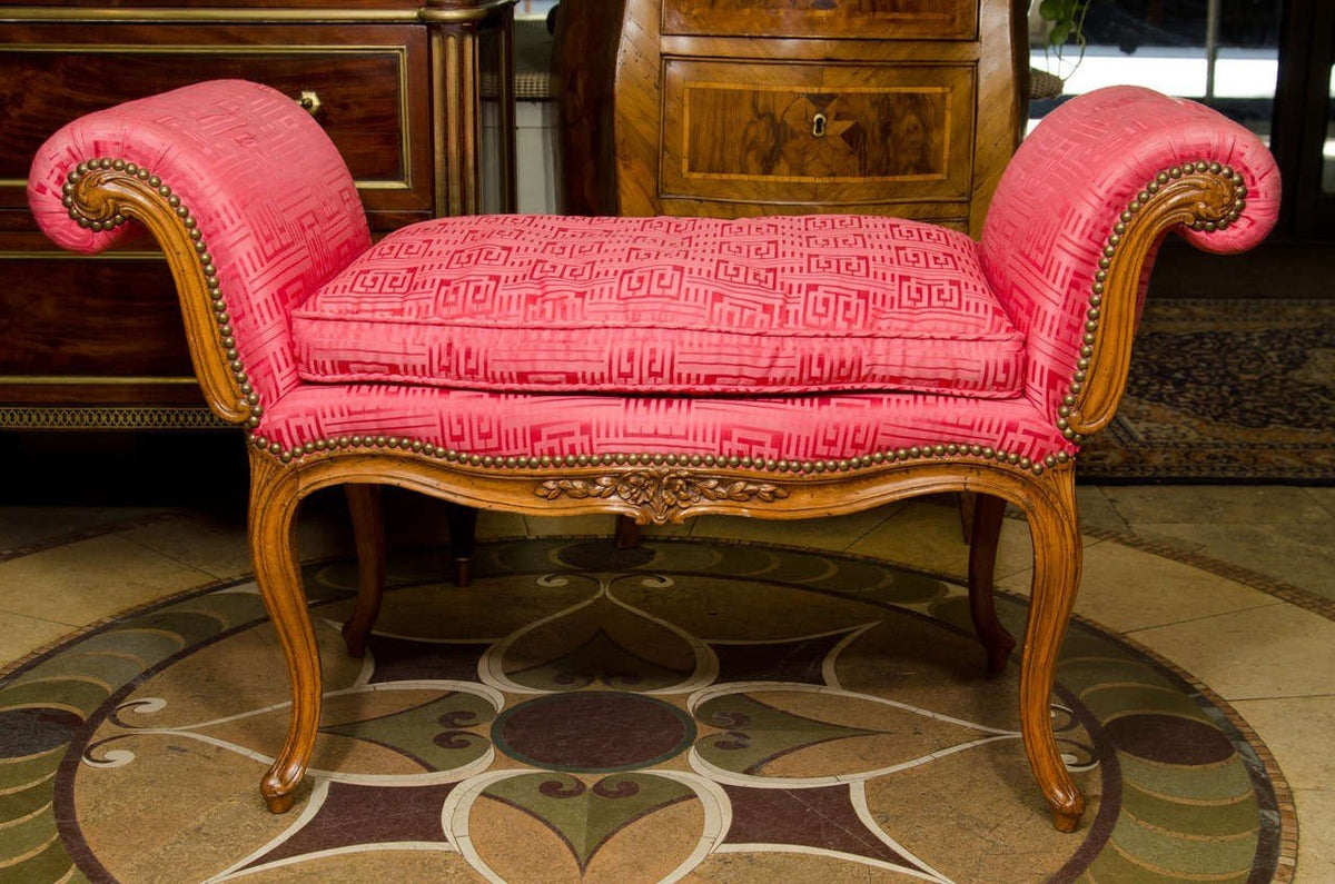 French Hepplewhite Window Bench - English Georgian America