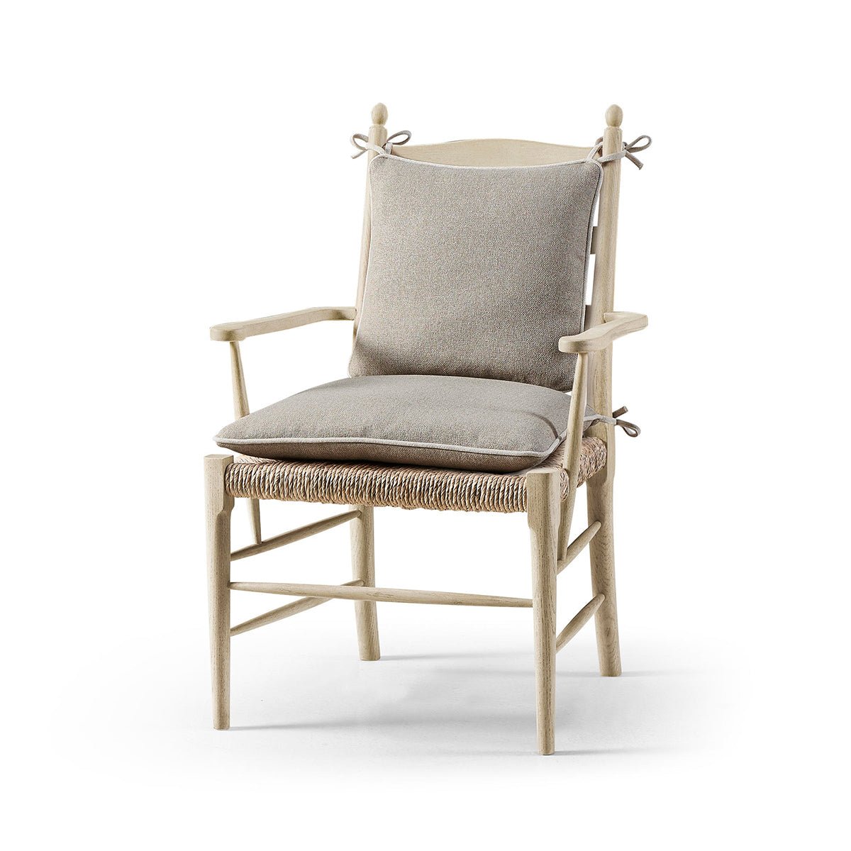 French Ladderback Arm Chair - English Georgian America