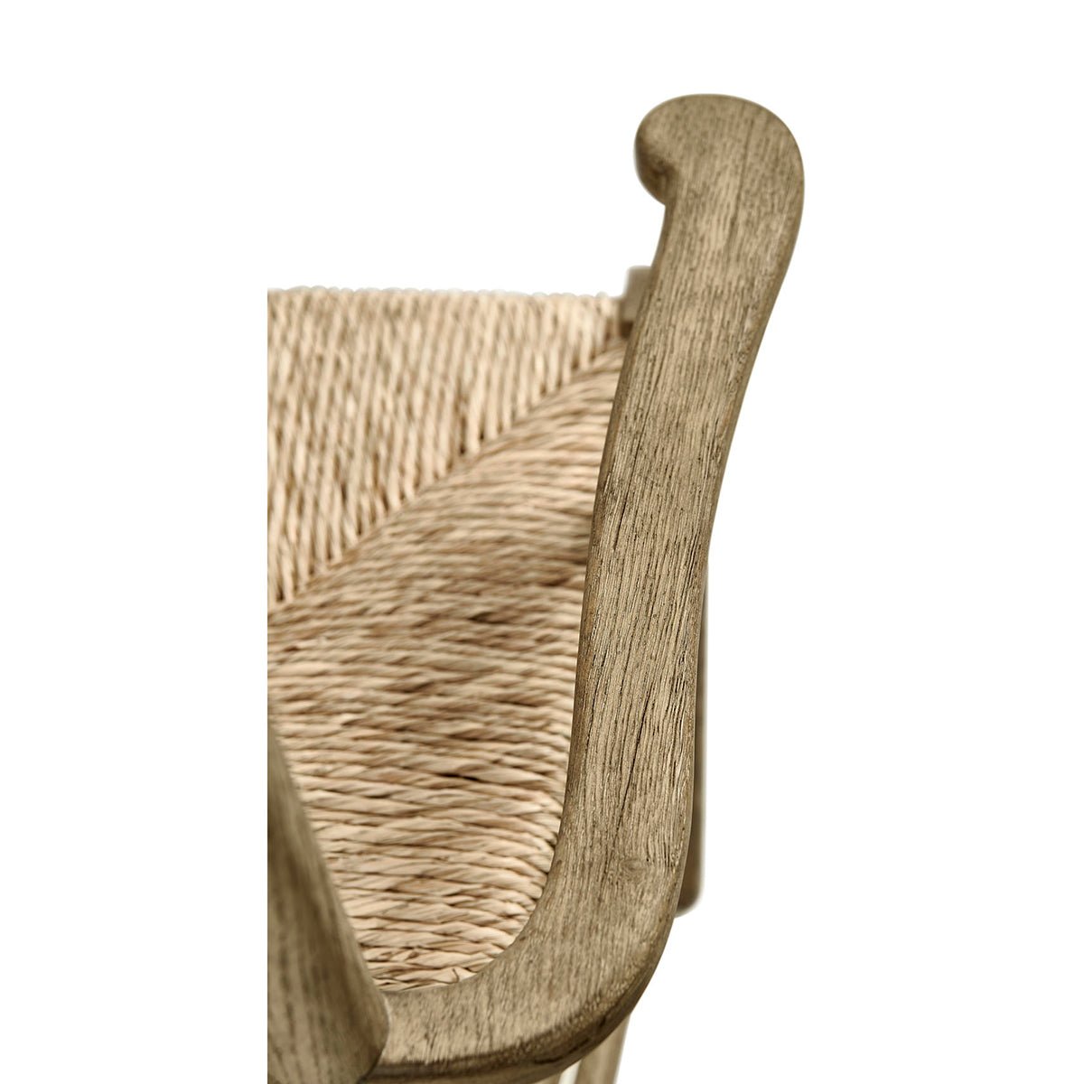 French Ladderback Arm Chair - Chestnut - English Georgian America