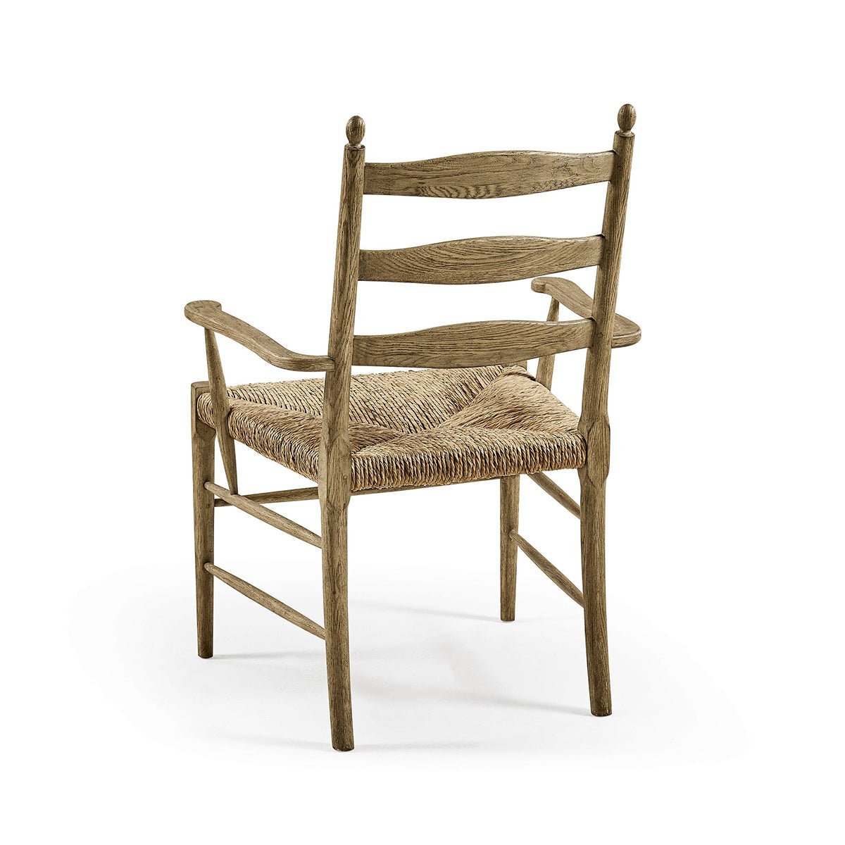 French Ladderback Arm Chair - Chestnut - English Georgian America
