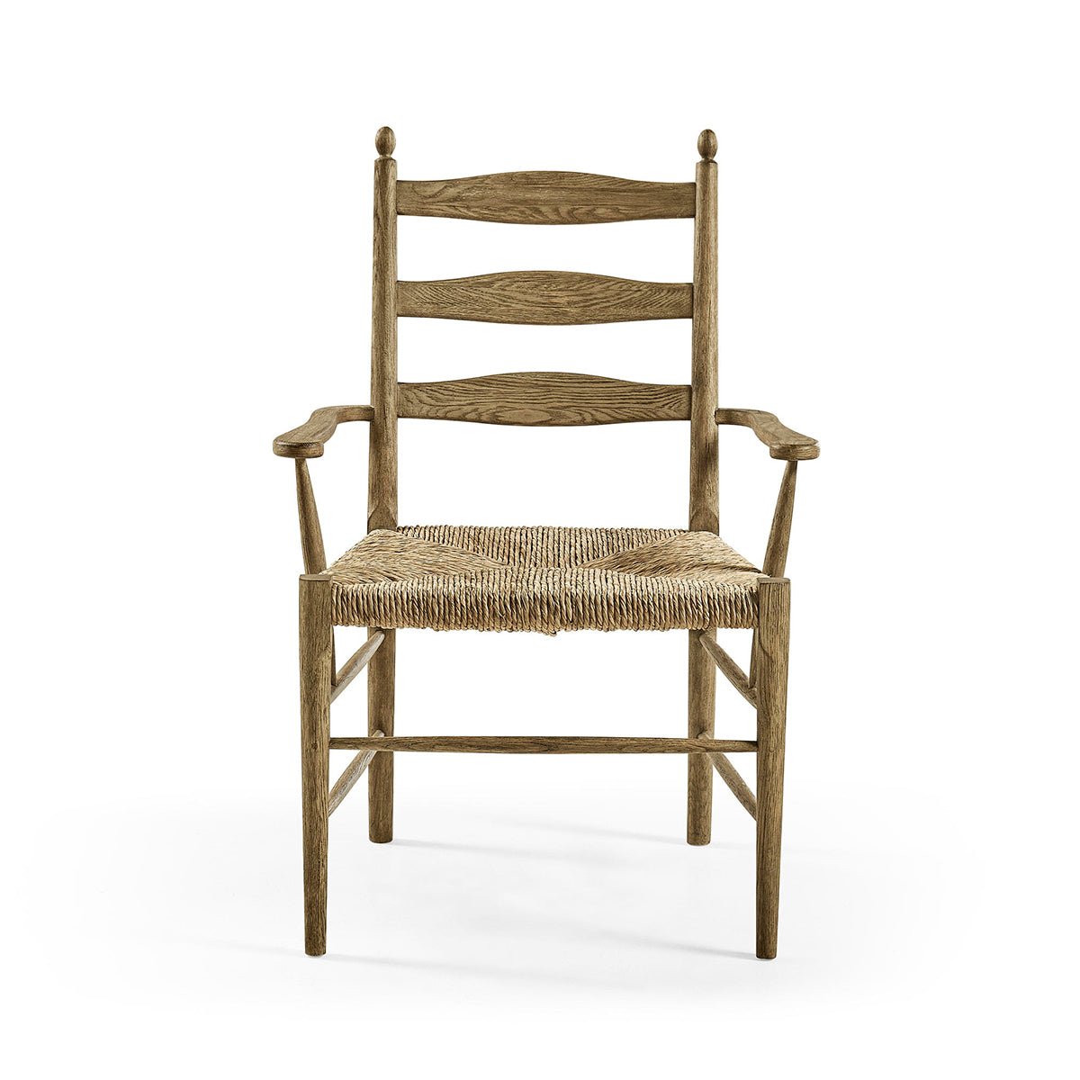 French Ladderback Arm Chair - Chestnut - English Georgian America