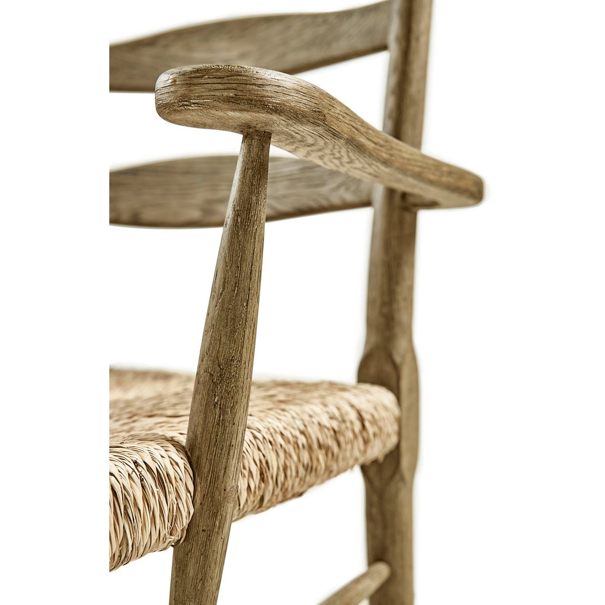 French Ladderback Arm Chair - Chestnut - English Georgian America