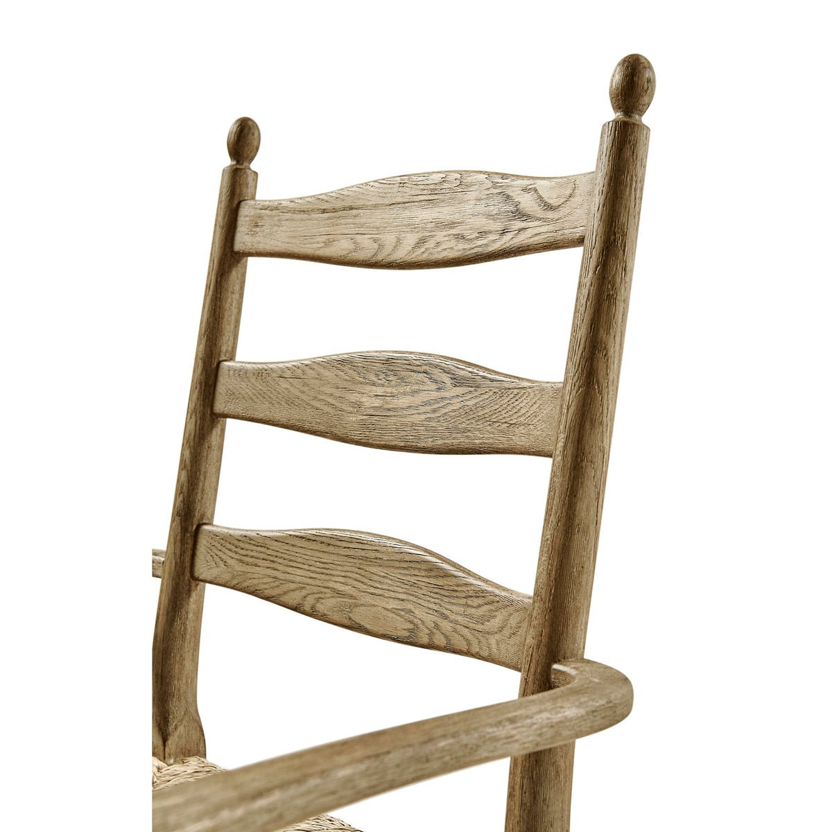 French Ladderback Arm Chair - Chestnut - English Georgian America