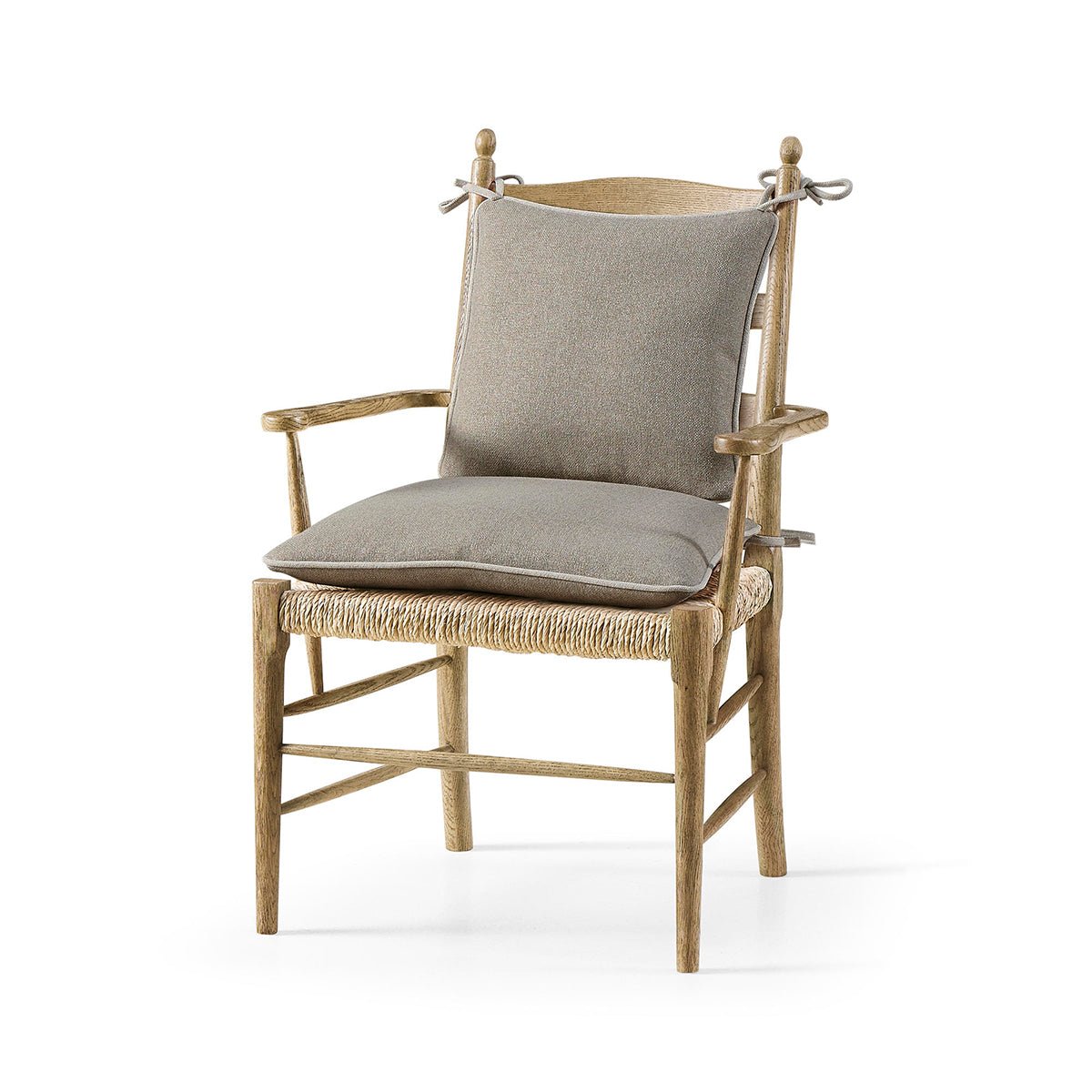 French Ladderback Arm Chair - Chestnut - English Georgian America