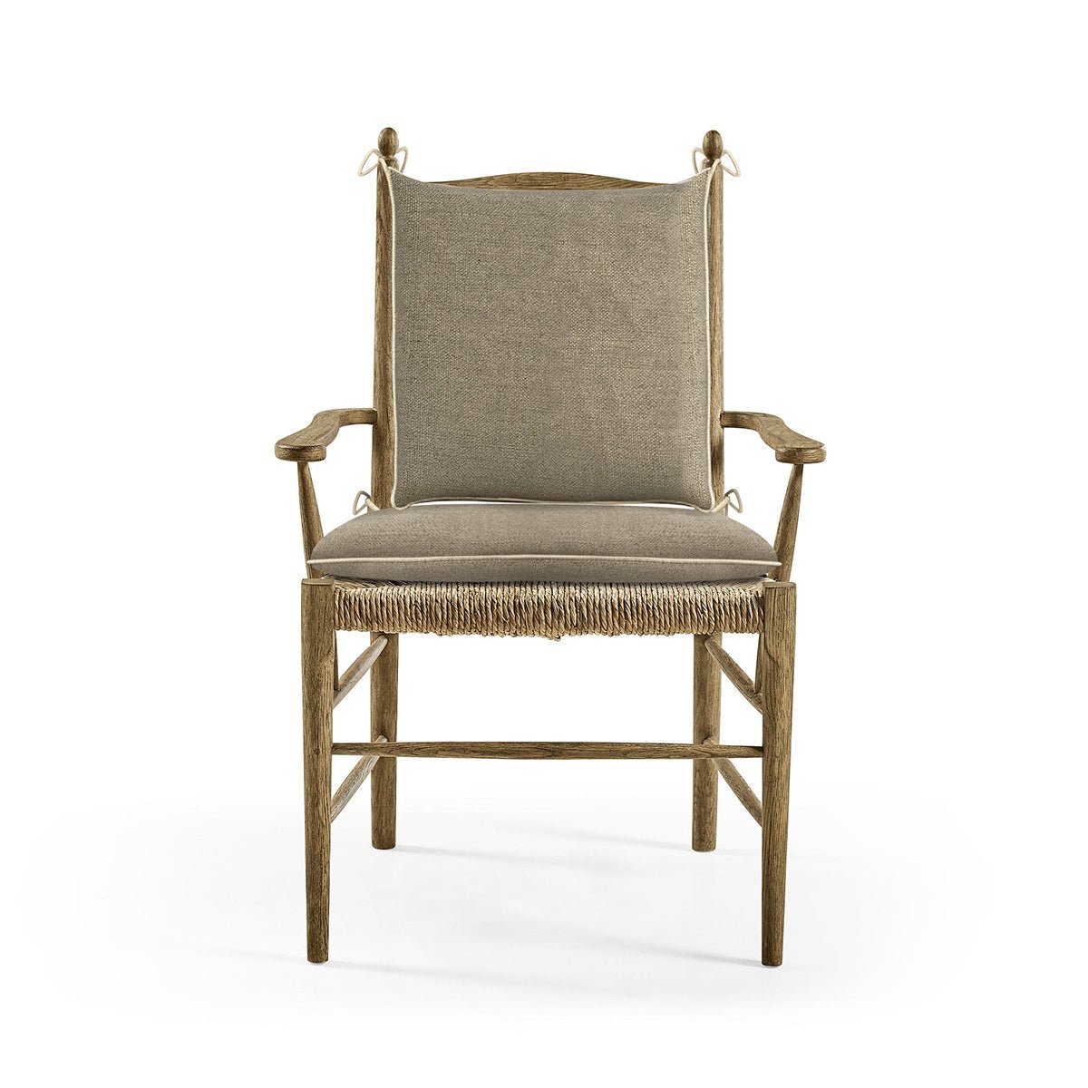 French Ladderback Arm Chair - Chestnut - English Georgian America