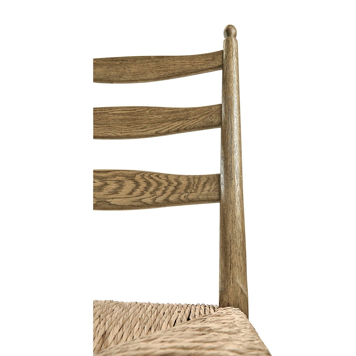 French Ladderback Dining Chair - Chestnut - English Georgian America