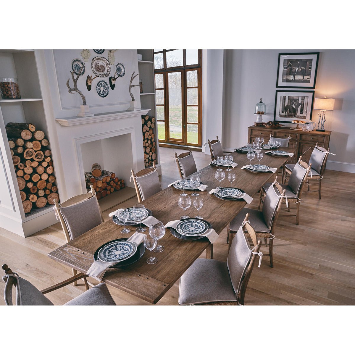 French Ladderback Dining Chair - Chestnut - English Georgian America