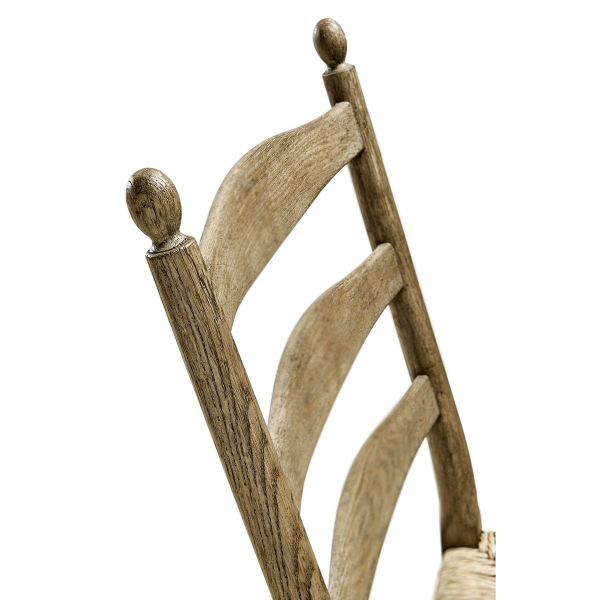 French Ladderback Dining Chair - Chestnut - English Georgian America