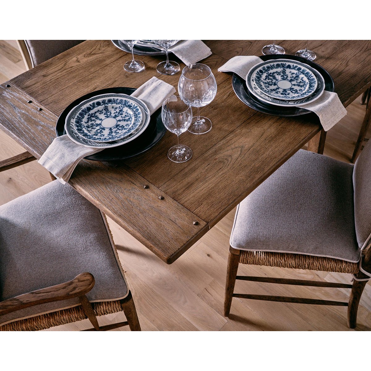 French Ladderback Dining Chair - Chestnut - English Georgian America