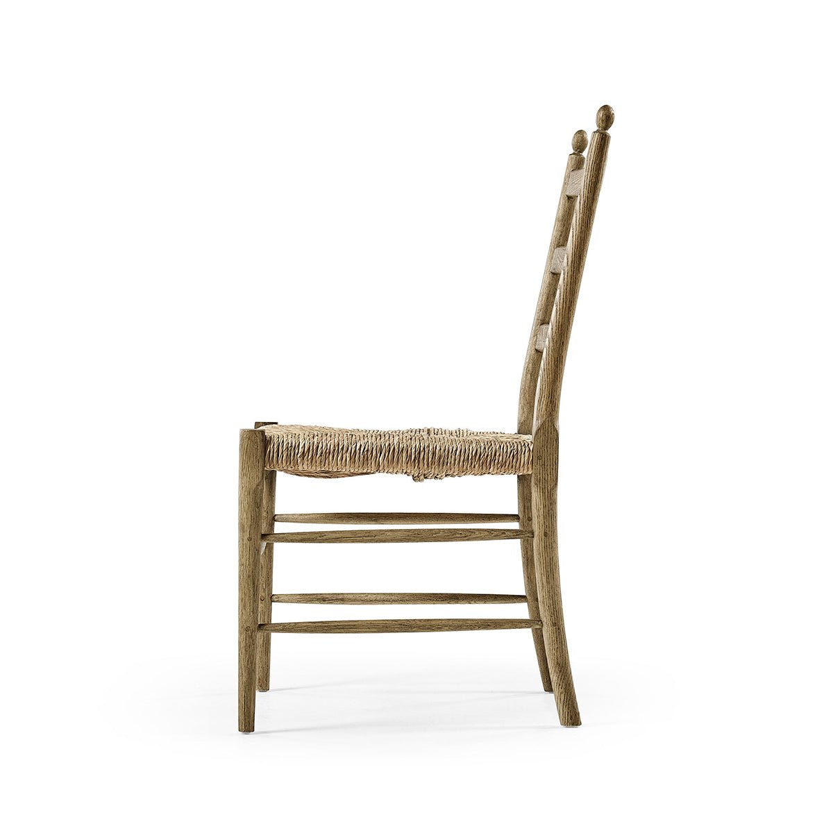 French Ladderback Dining Chair - Chestnut - English Georgian America