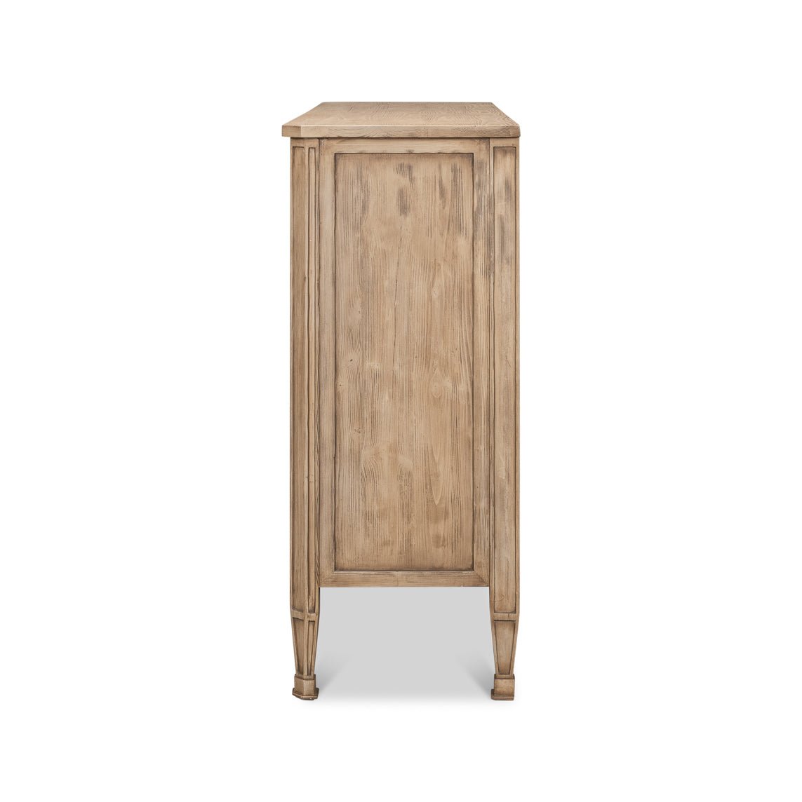 French Light Oak Eight Drawer Dresser - English Georgian America