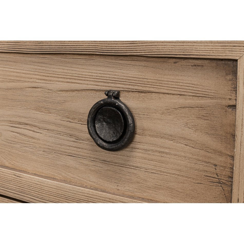 French Light Oak Eight Drawer Dresser - English Georgian America