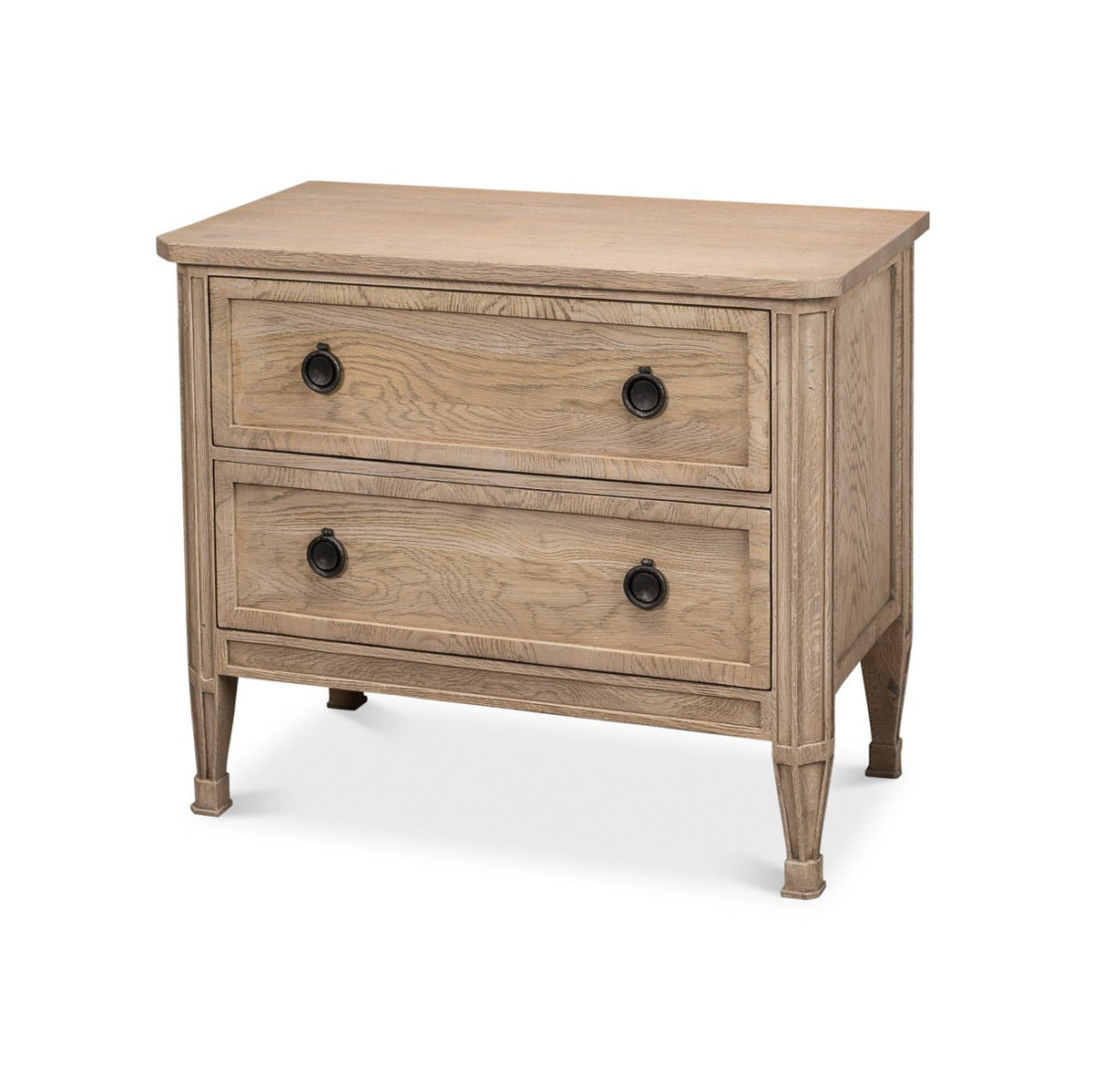 French Light Oak Nightstand - English Georgian America